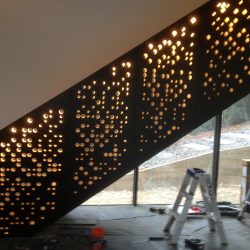 Stair, black, holes